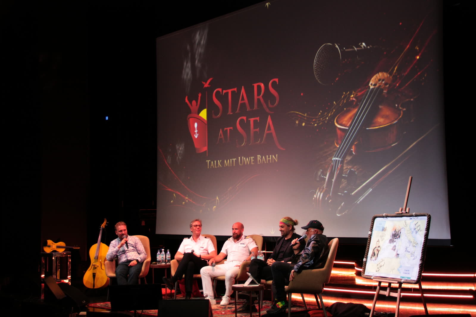 Stars at Sea &mdash; Talk mit Uwe Bahn, on-board panel with David Garrett, Mein Schiff 1, April 2026 &middot; photographed by Ania Borkowska & Viola Turska