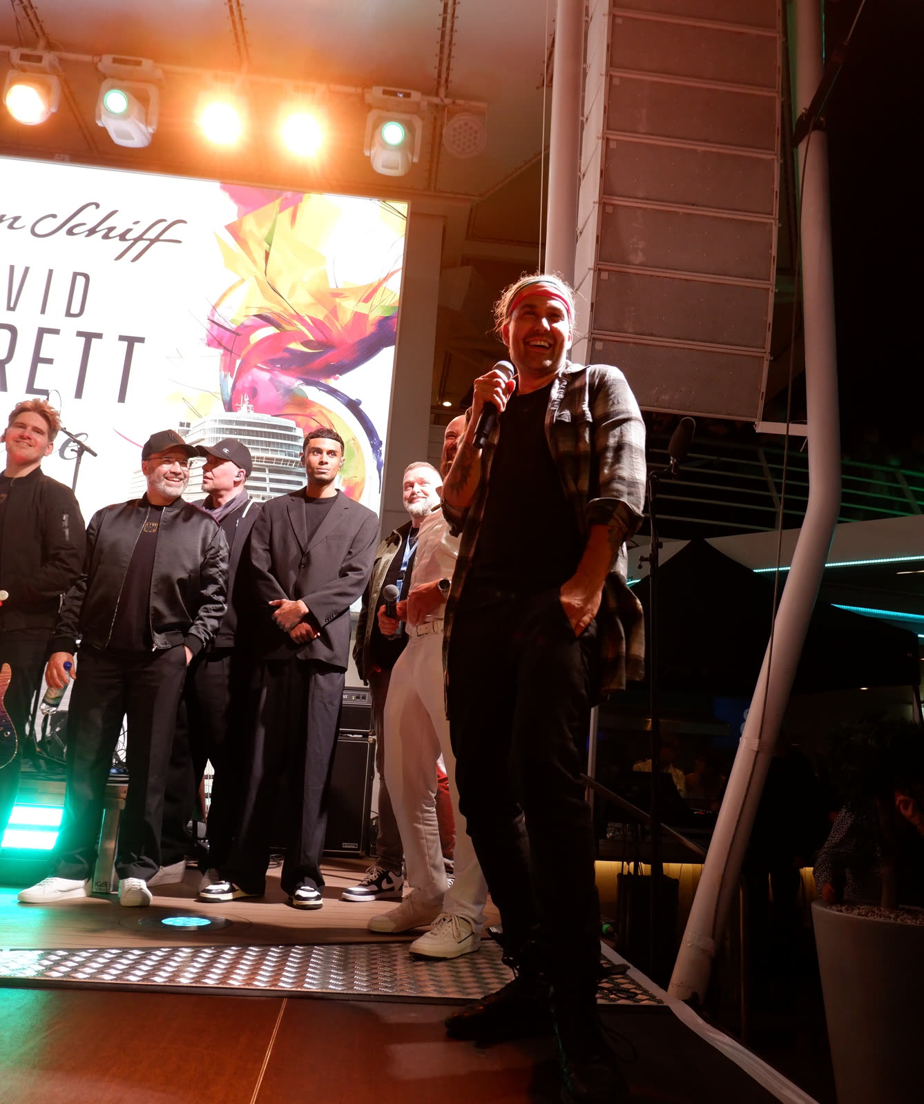 Welcome night on Mein Schiff 1 &mdash; David Garrett Cruise, April 2026 &middot; photographed by Ania Borkowska & Viola Turska
