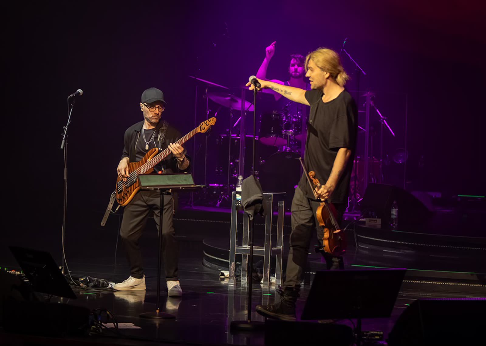 David Garrett on stage &mdash; first concert, Mein Schiff 1, 29 April 2026 &middot; photographed by Wiola Janoschek