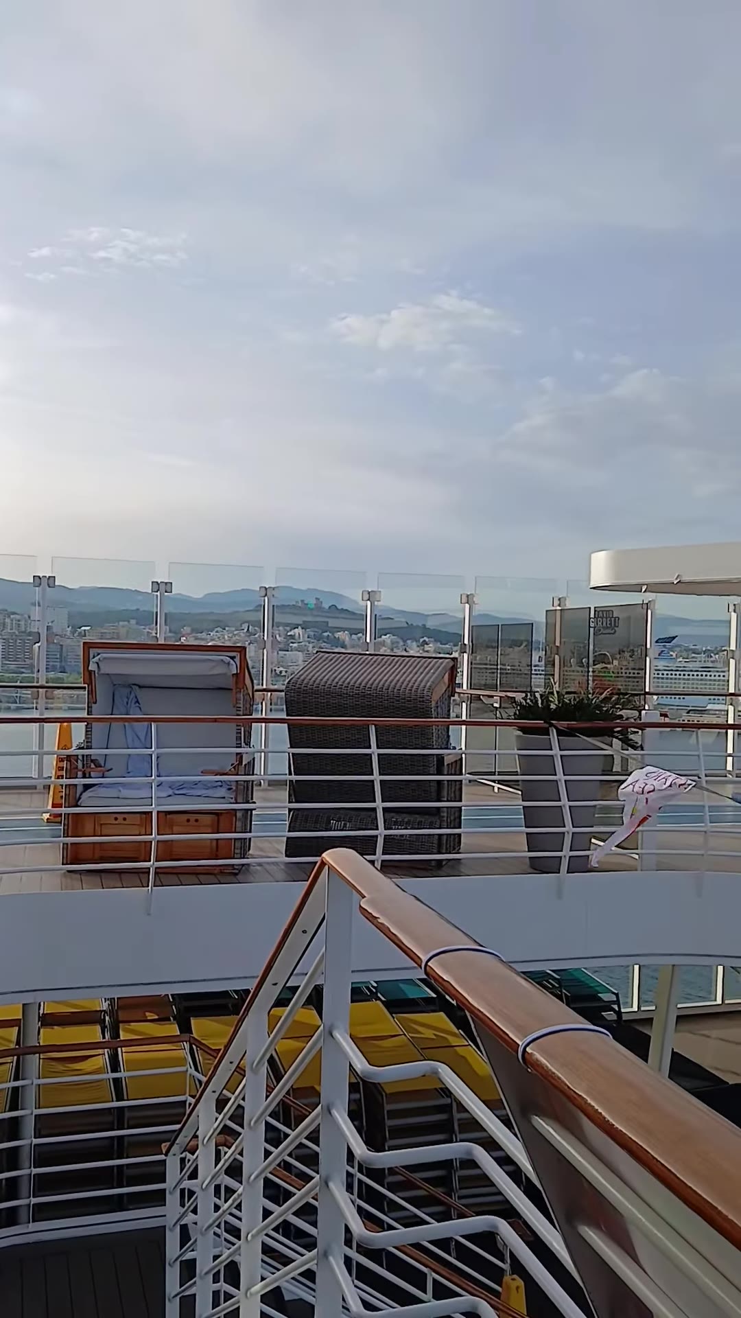 Mein Schiff 1 — on deck after boarding, David Garrett Cruise, April 2026