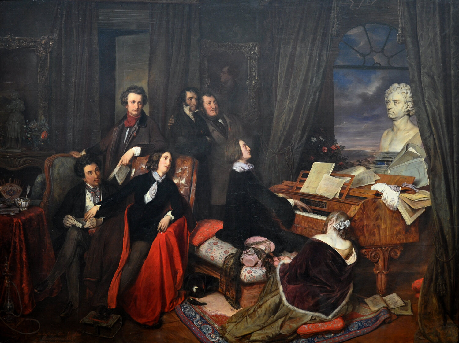 Josef Danhauser, Liszt am Flügel, 1840