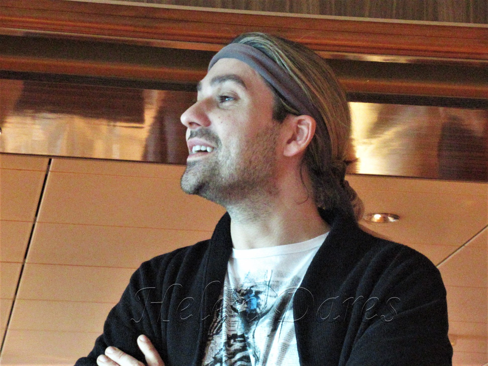 Tea Time with David Garrett, Queen Mary 2, October 2019 — photo by Helen Dares