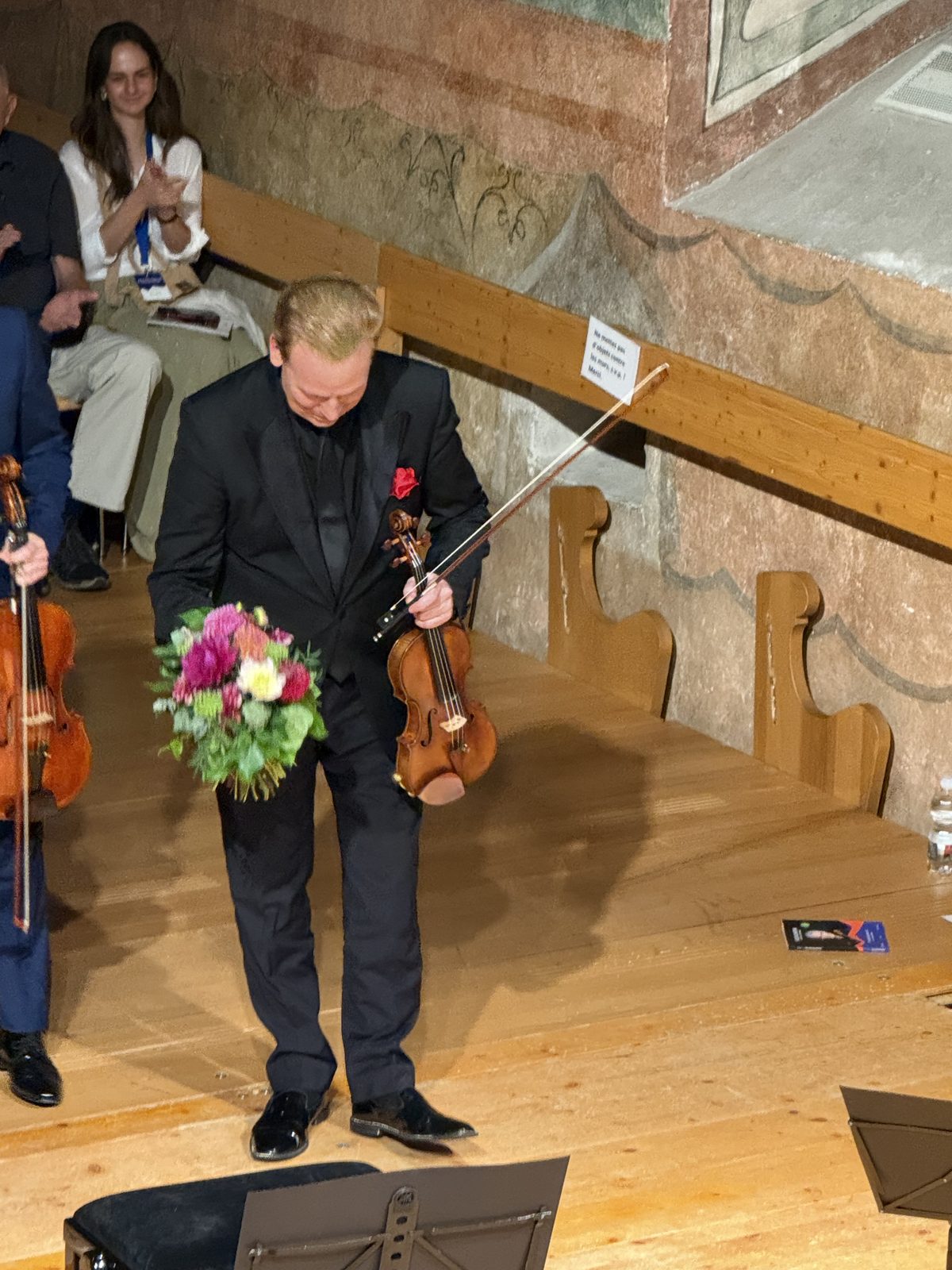 Daniel Hope after the concert at Kirche Saanen
