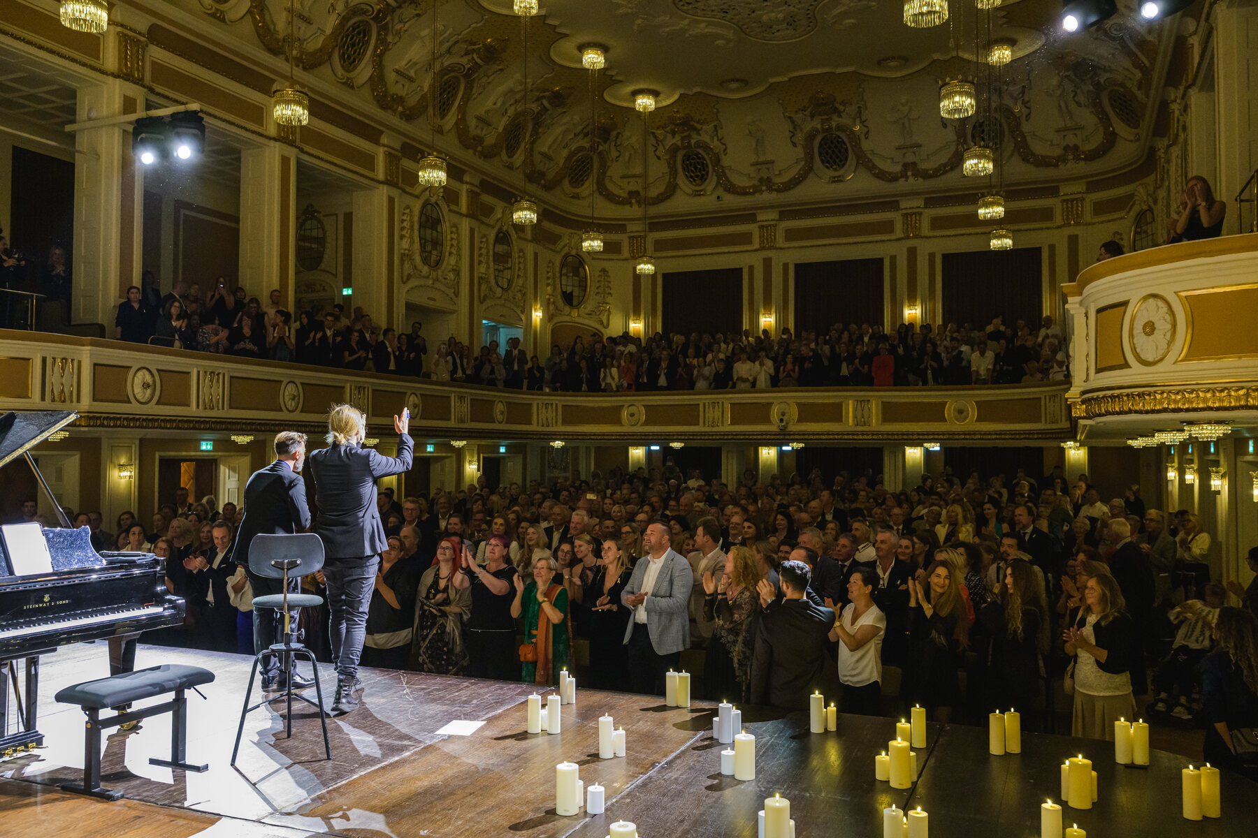 Standing ovation for David Garrett and Vassilis Varvaresos, Großer Saal, 12 September 2026.